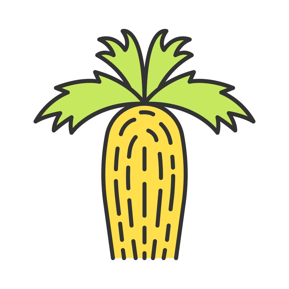 ícone de cor do fan palm california vetor