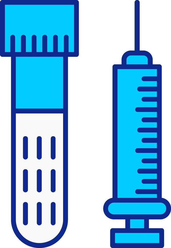 injeção azul preenchidas ícone vetor