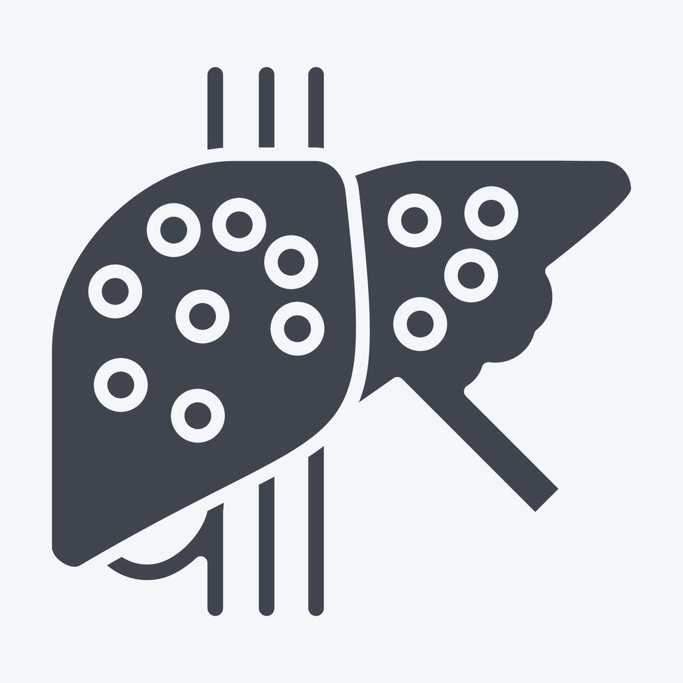 ícone gordinho fígado. relacionado para hepatologista símbolo. glifo estilo. simples Projeto editável. simples ilustração vetor