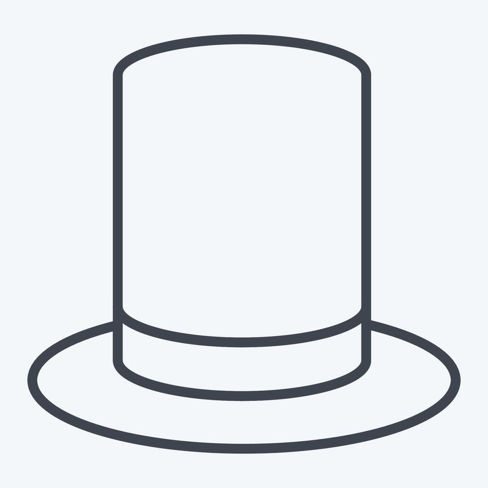ícone topo chapéu. relacionado para Magia símbolo. linha estilo. simples Projeto editável. simples ilustração vetor