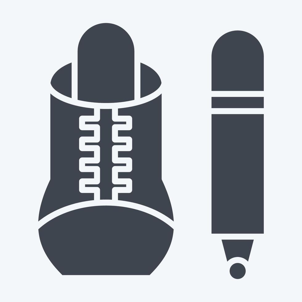ícone marcador. relacionado para sapateiro símbolo. glifo estilo. simples Projeto editável. simples ilustração vetor