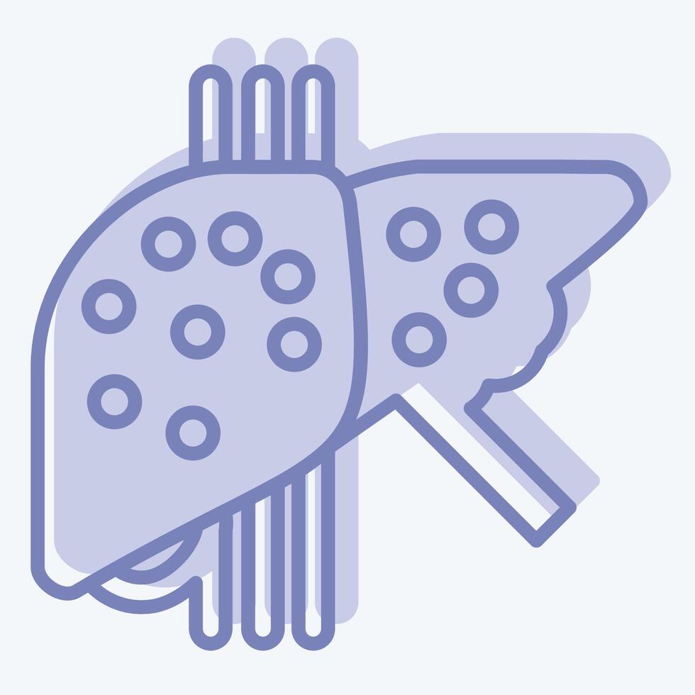 ícone gordinho fígado. relacionado para hepatologista símbolo. dois tom estilo. simples Projeto editável. simples ilustração vetor