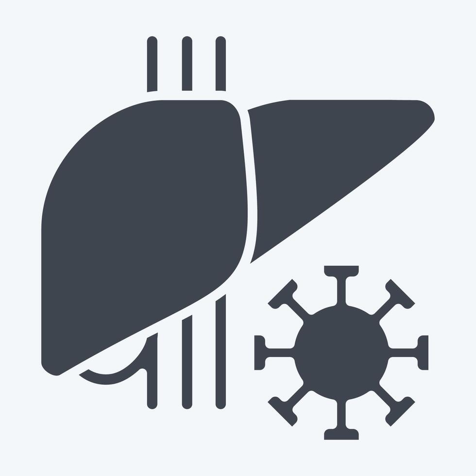 ícone covit. relacionado para hepatologista símbolo. glifo estilo. simples Projeto editável. simples ilustração vetor