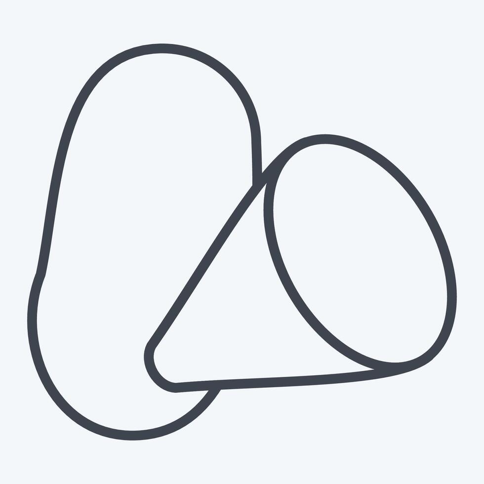 ícone batata. relacionado para vegano símbolo. linha estilo. simples Projeto editável. simples ilustração vetor