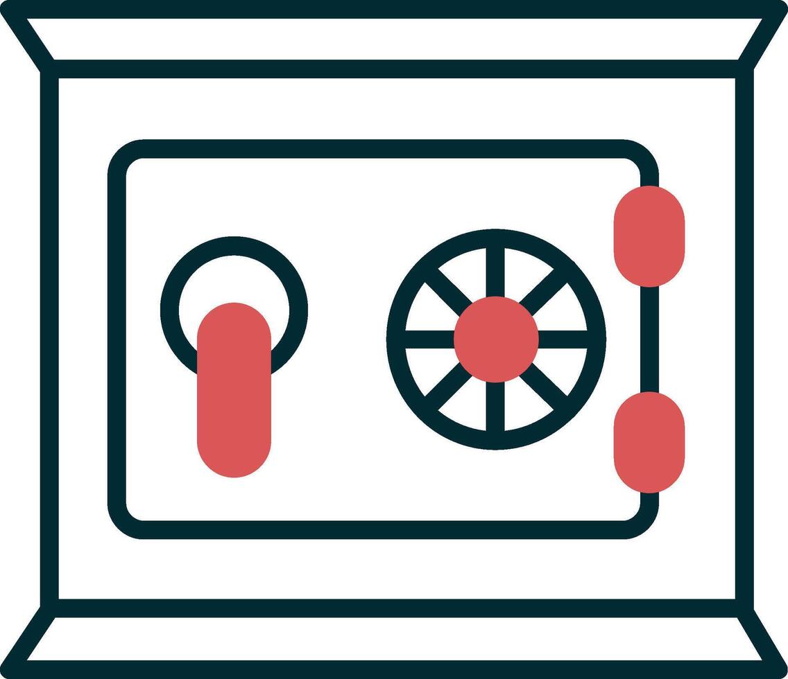 ícone de vetor de caixa segura