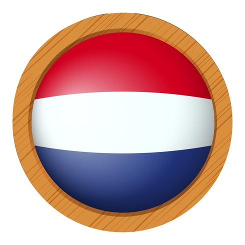 Design do emblema para a bandeira da Holanda vetor