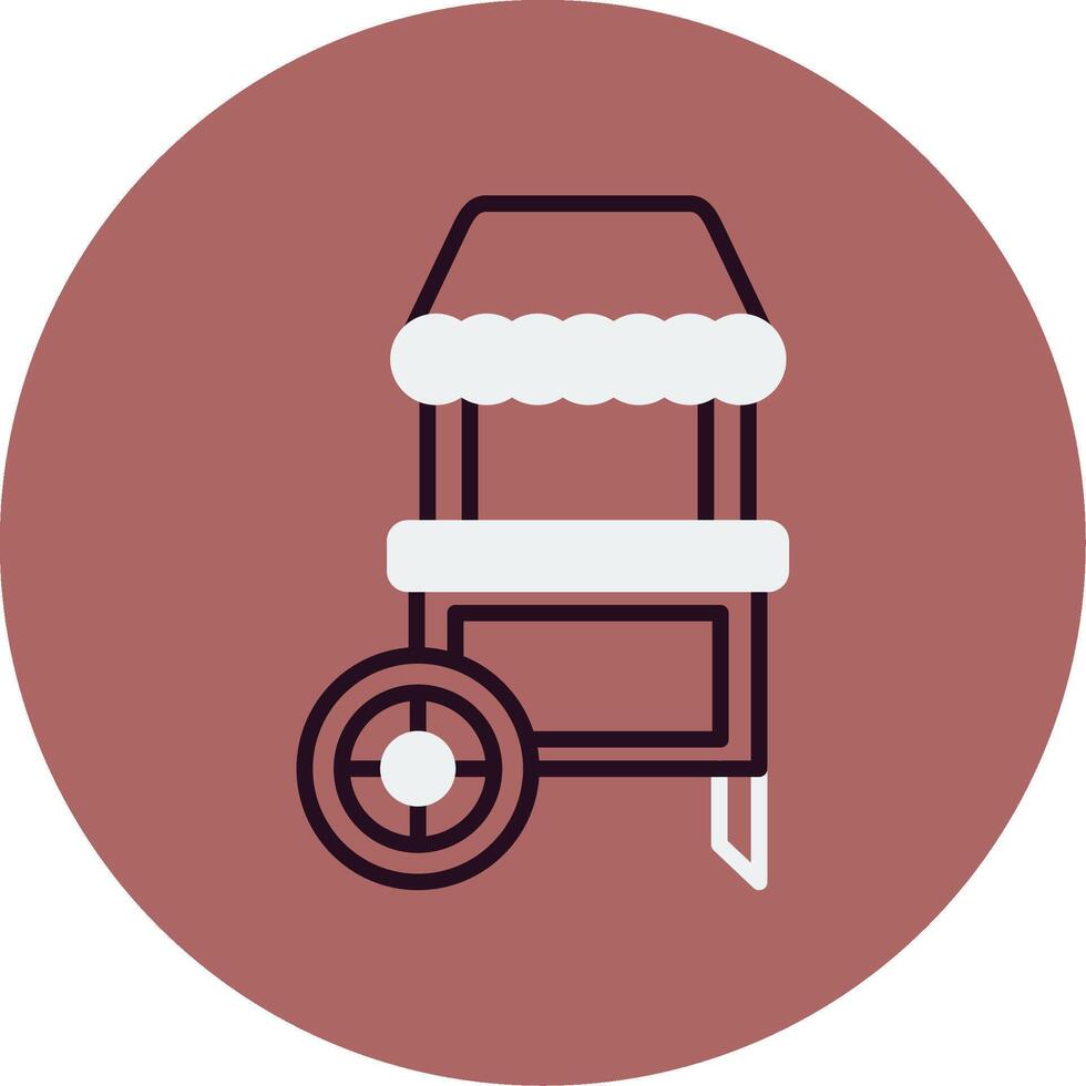 ícone de vetor de carrinho de comida