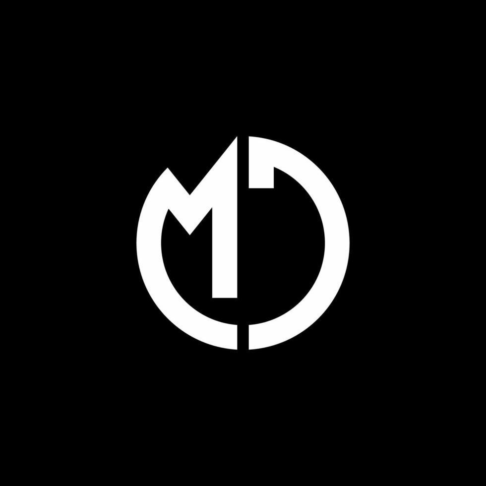 modelo de design de estilo de fita de círculo de logotipo de monograma mc vetor
