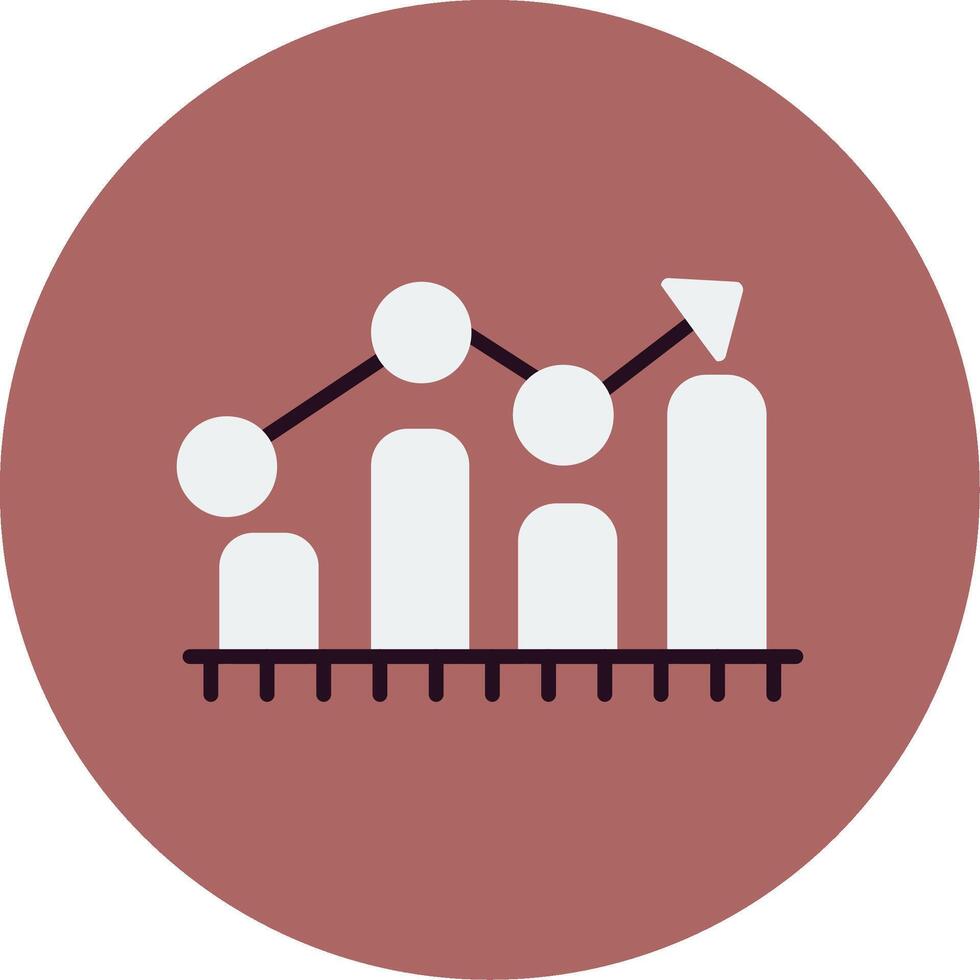 ícone de vetor de gráfico de barras