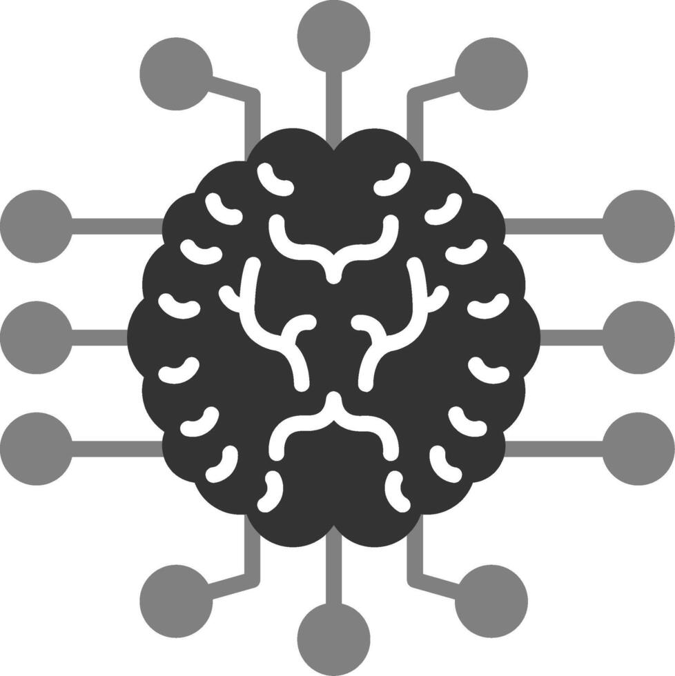 ícone de vetor de inteligência artificial