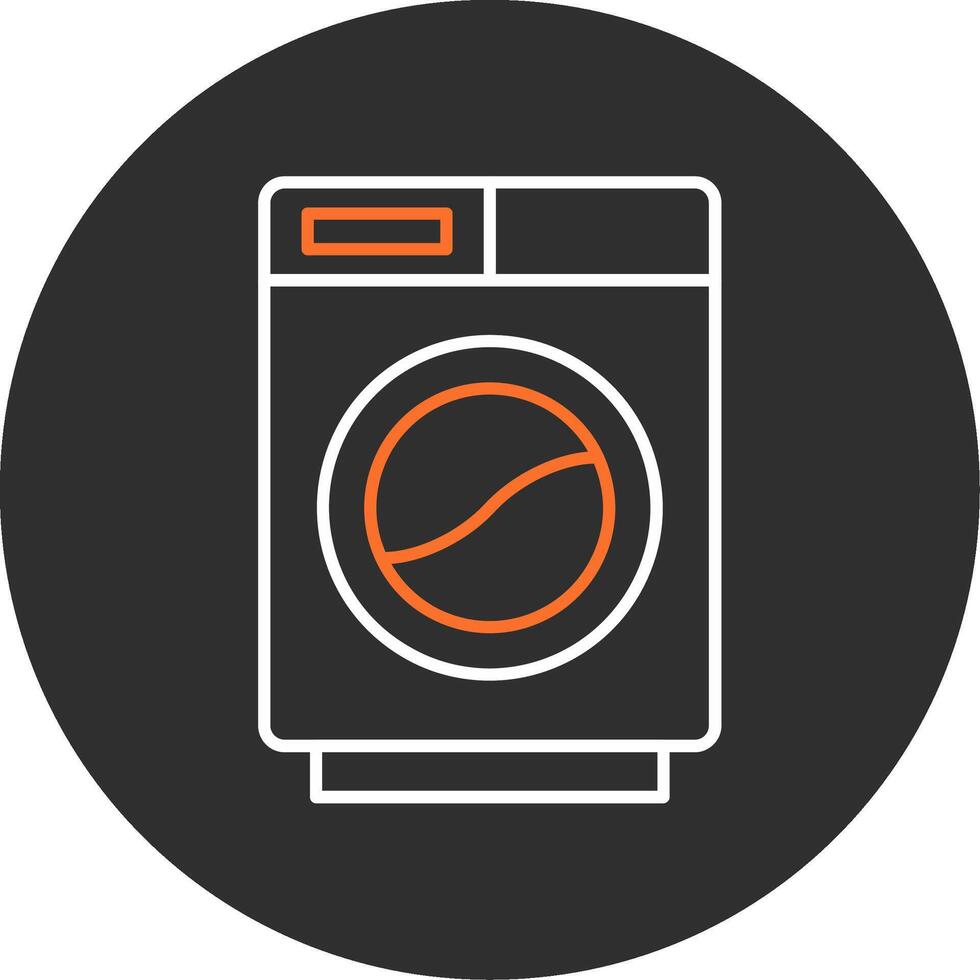 lavando máquina azul preenchidas ícone vetor