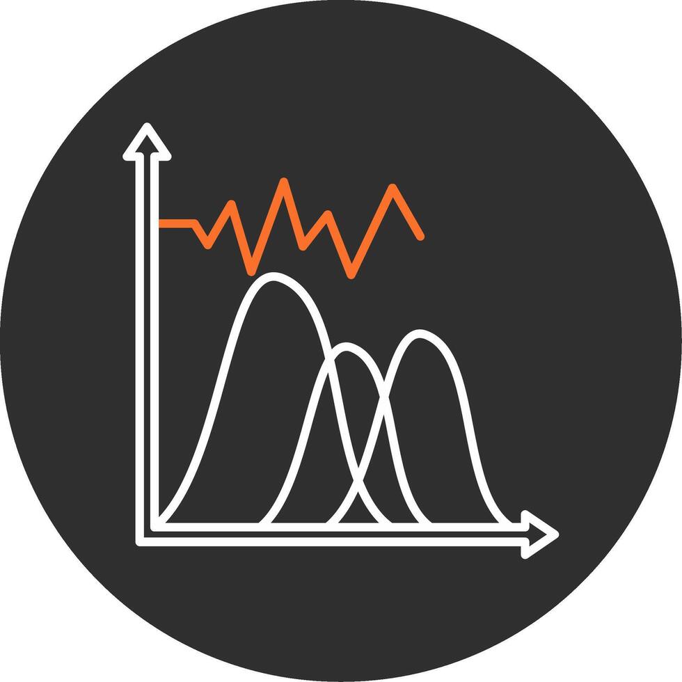 onda gráfico azul preenchidas ícone vetor