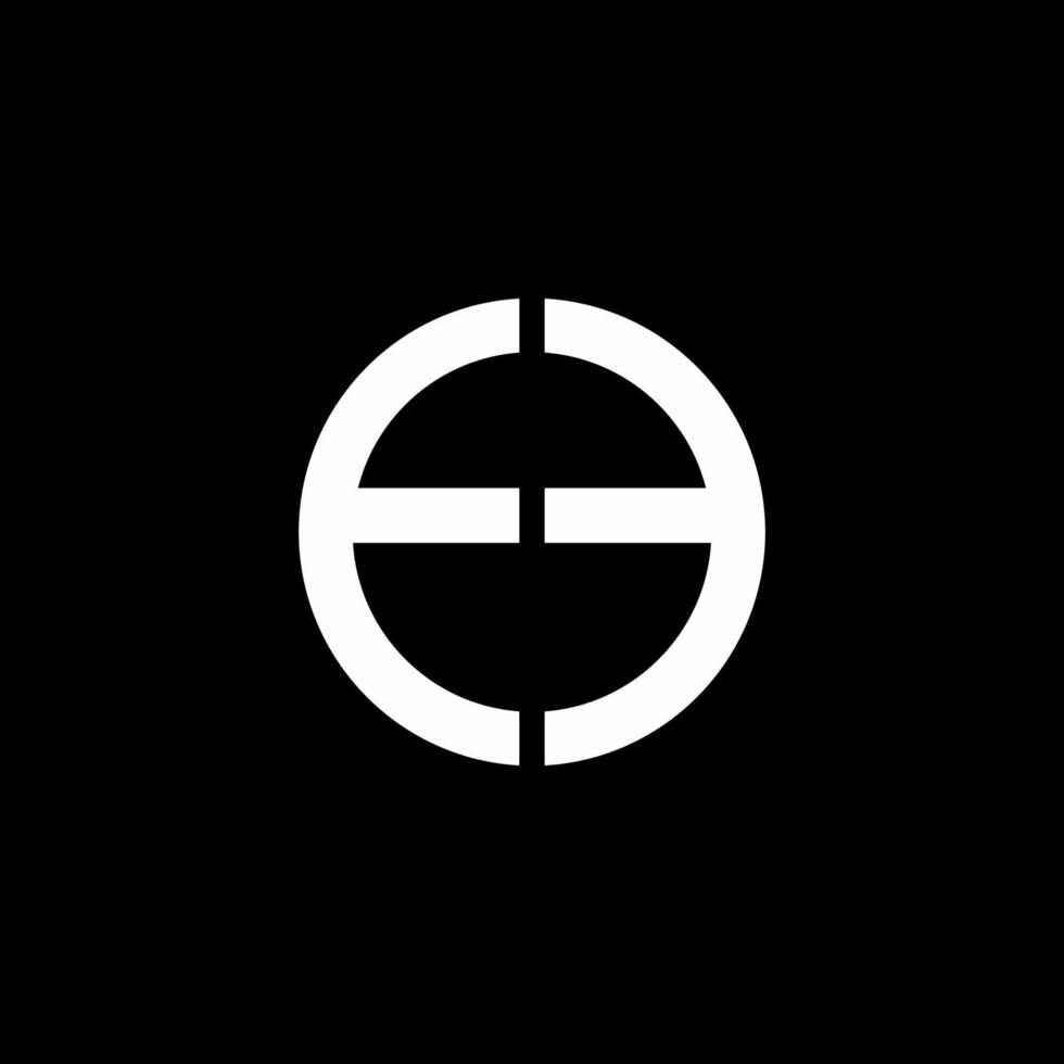 modelo de design de estilo de fita de logotipo de monograma ee vetor