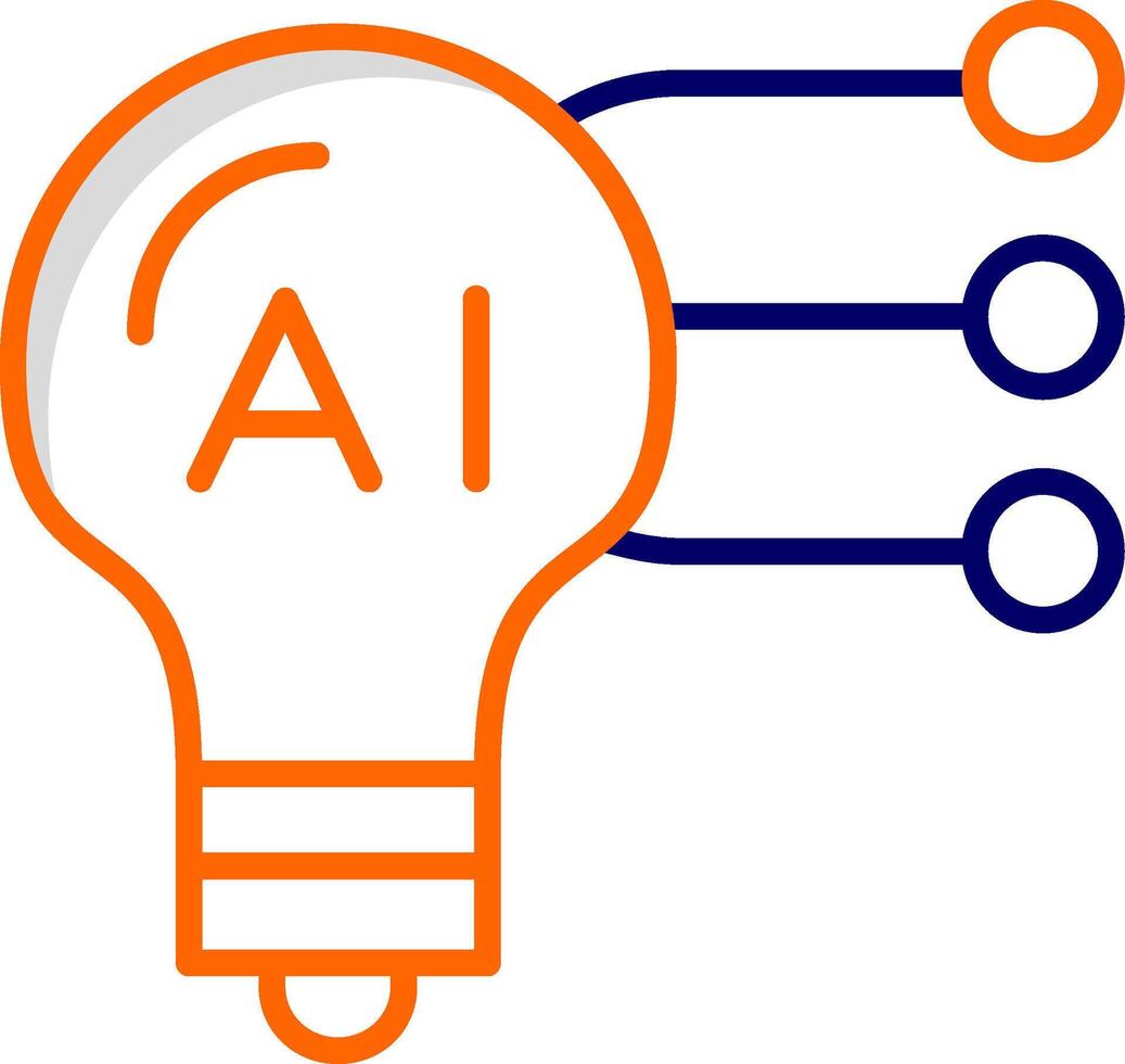 ícone de vetor de inteligência artificial