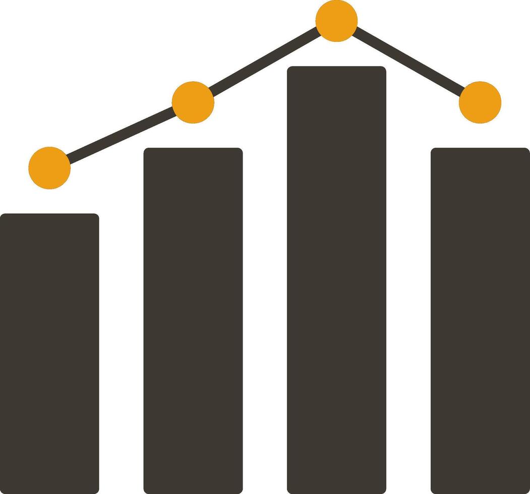 gráfico glifo dois cor ícone vetor