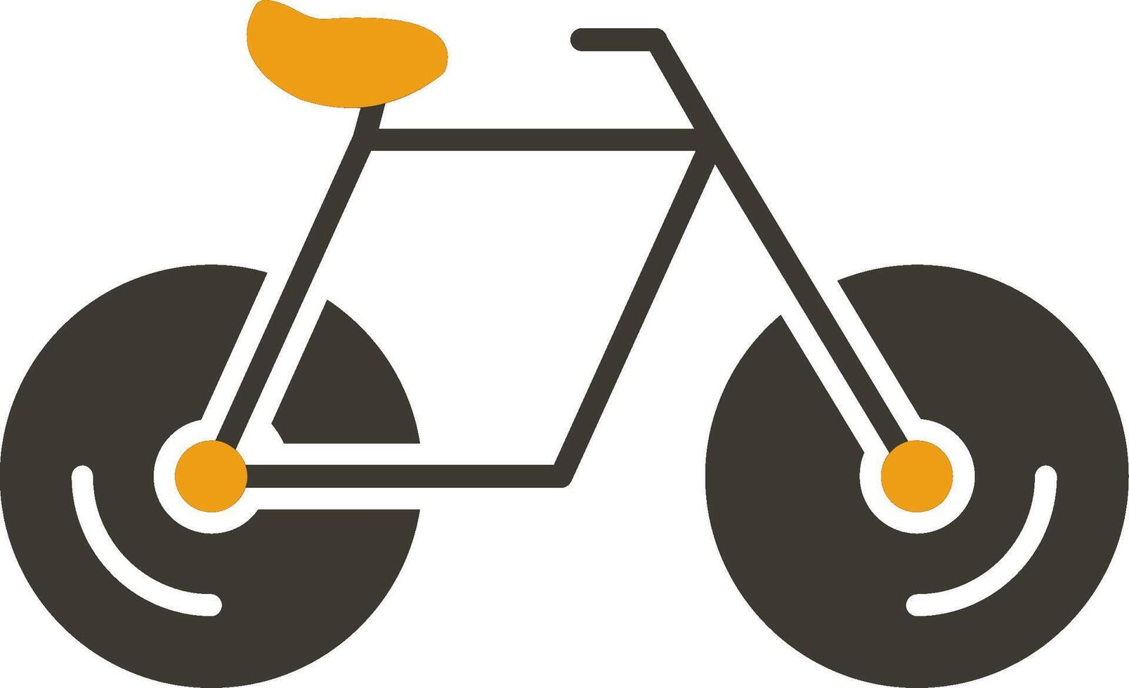 bicicleta glifo dois cor ícone vetor