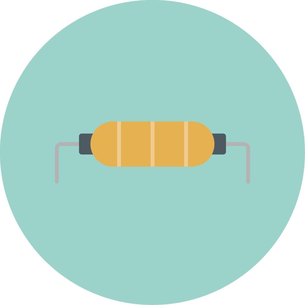 resistor plano círculo ícone vetor