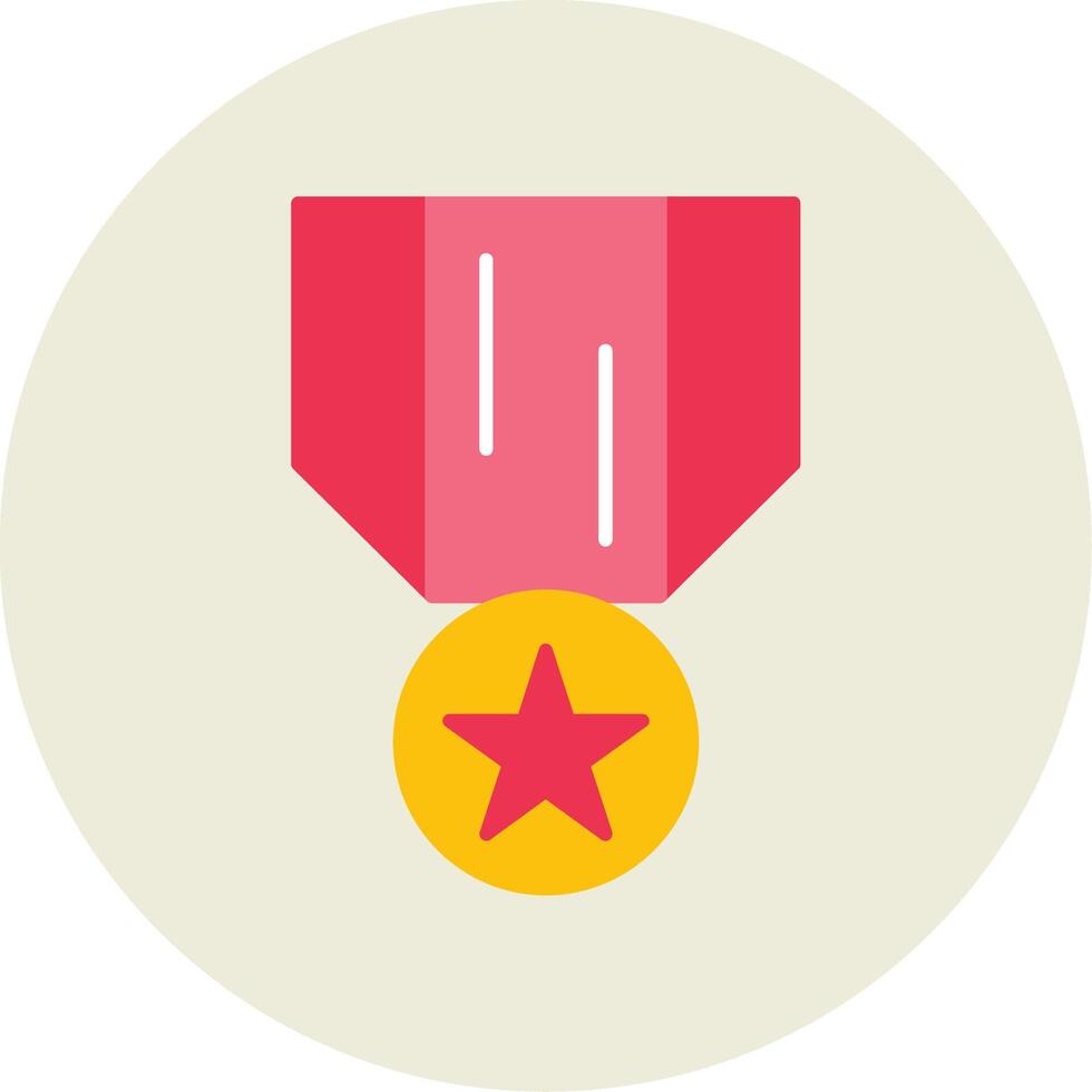 medalha do honra plano círculo ícone vetor
