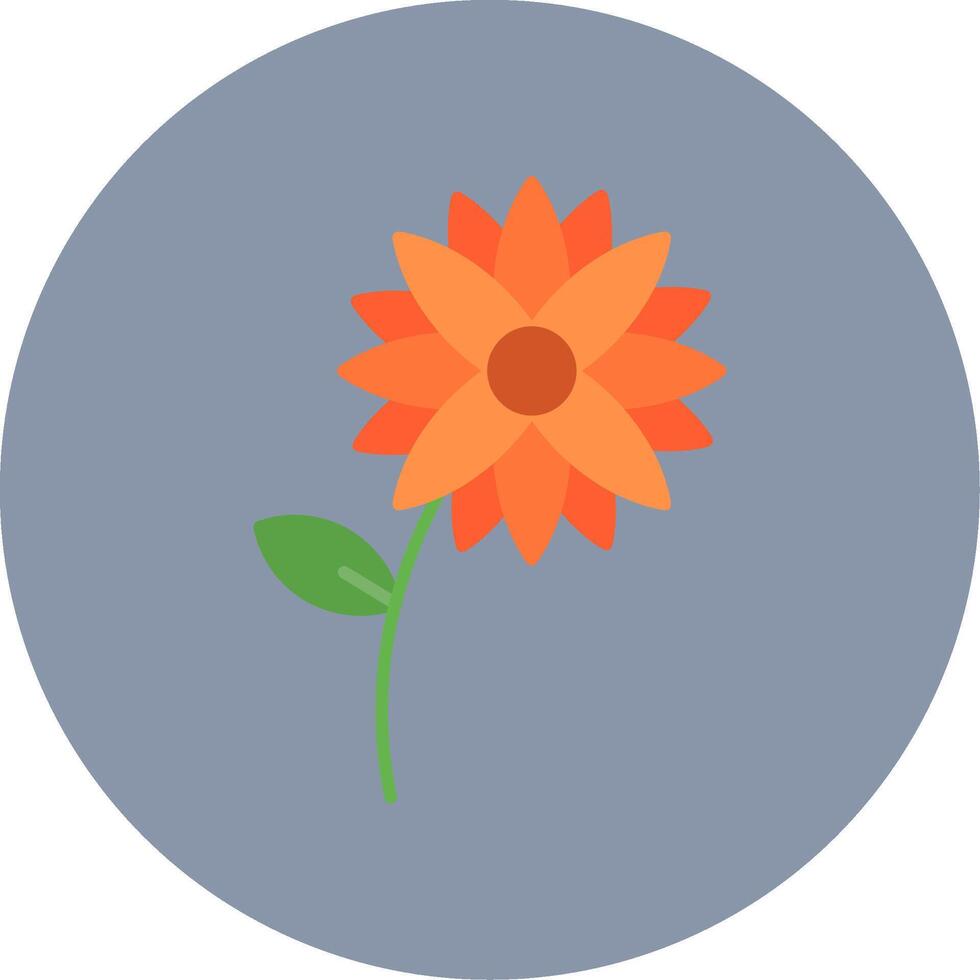 flor plano círculo ícone vetor