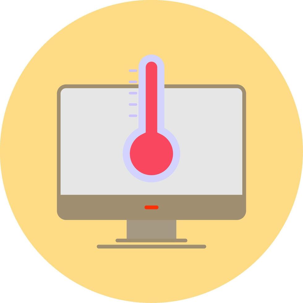 temperatura plano círculo ícone vetor