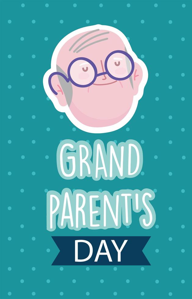 cartão do dia dos avós vetor