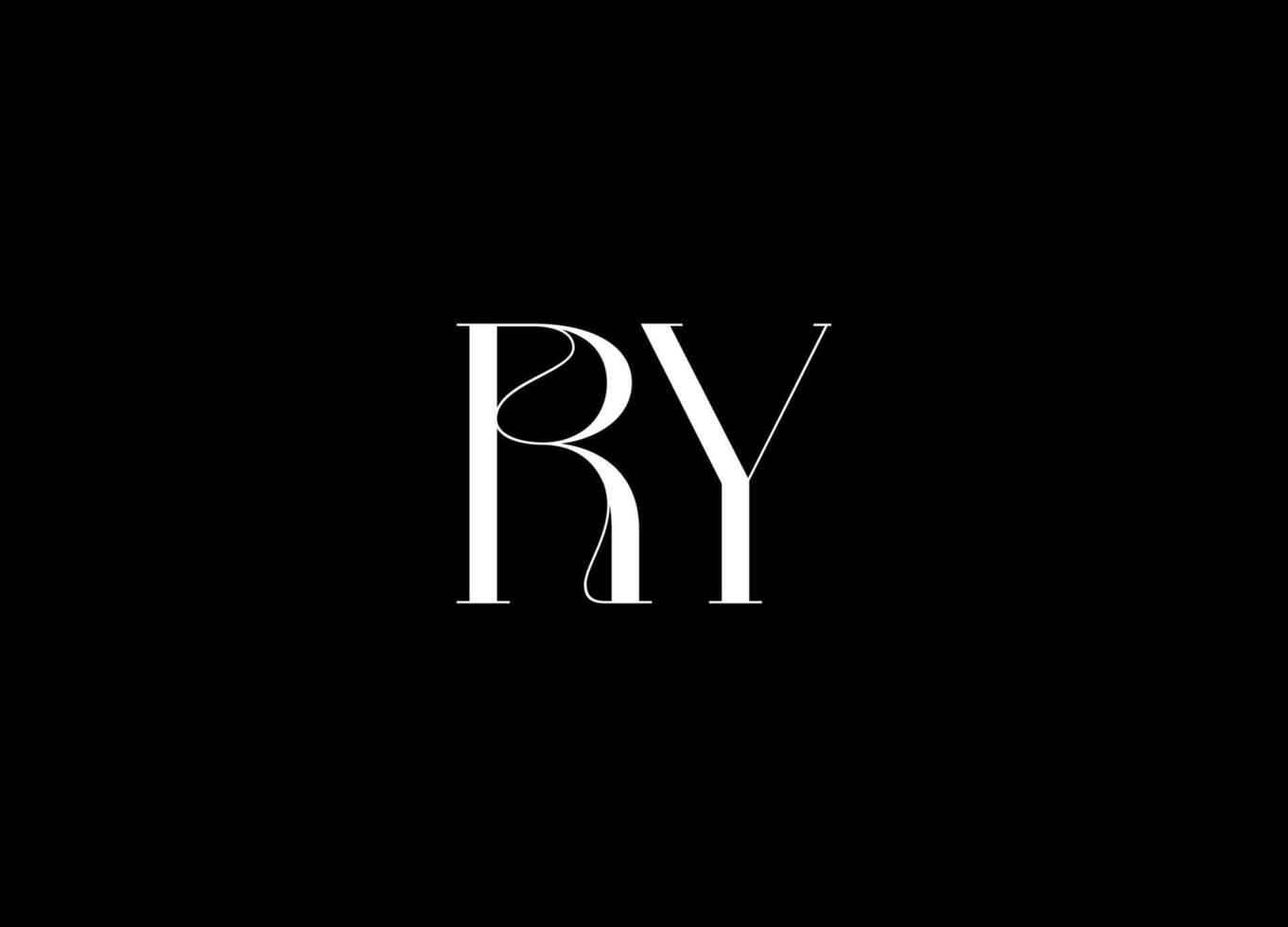 ry inicial carta logotipo Projeto e monograma logotipo vetor