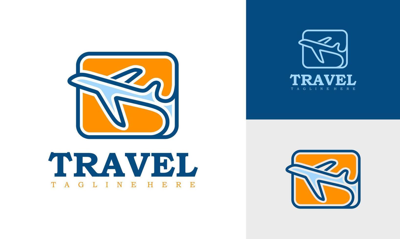 agência viagem o negócio logotipo desenhos conceito modelo. avião viagem logotipo transporte logística Entrega. vetor