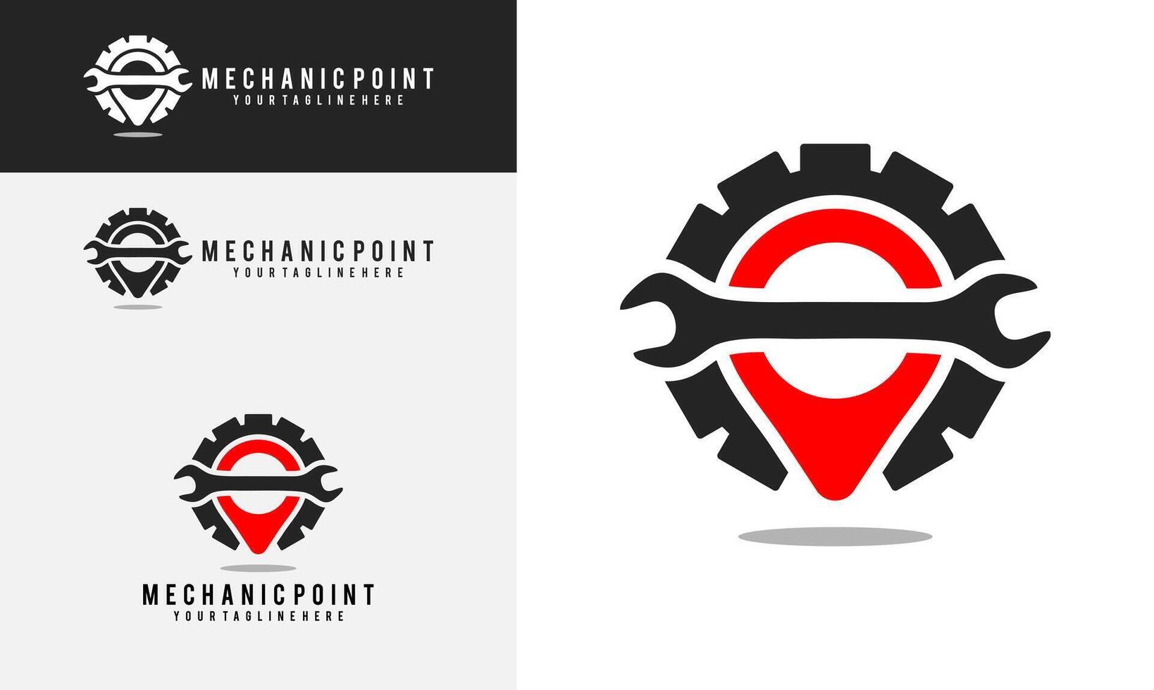 mecânico ponto logotipo Projeto. ponto e mecânico logotipo, simples Projeto vetor ilustração. Boa para usar dentro mecânico negócios