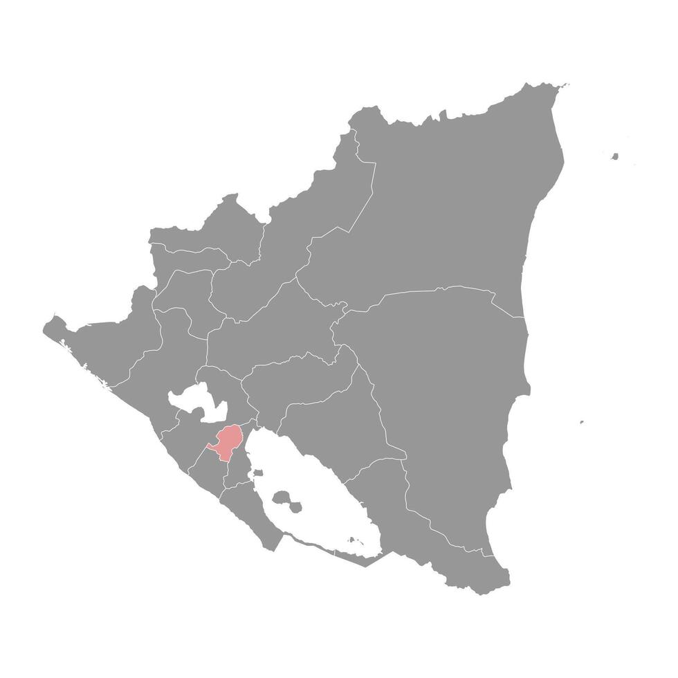 masaya departamento mapa, administrativo divisão do Nicarágua. vetor ilustração.