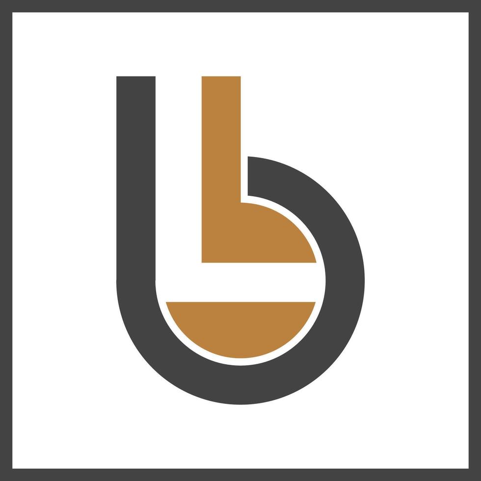 alfabeto iniciais logotipo bl, Libra, b e eu vetor