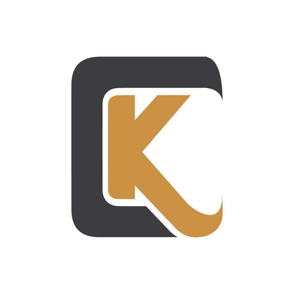 criativo abstrato carta ck logotipo Projeto. ligado carta kc logotipo Projeto. vetor