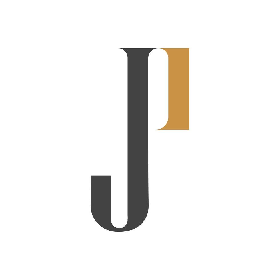 inicial jp carta logotipo com criativo moderno o negócio tipografia vetor modelo. criativo abstrato carta pj logotipo Projeto.