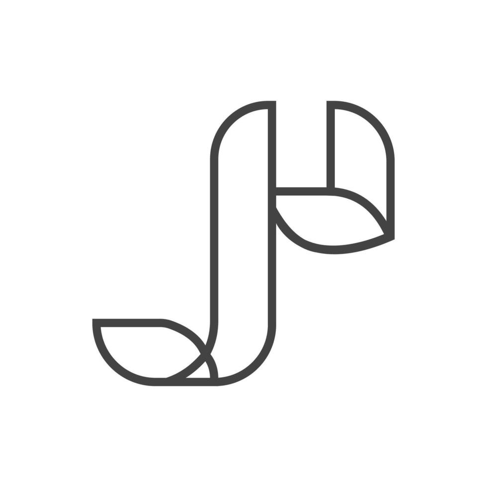 inicial jp carta logotipo com criativo moderno o negócio tipografia vetor modelo. criativo abstrato carta pj logotipo Projeto.