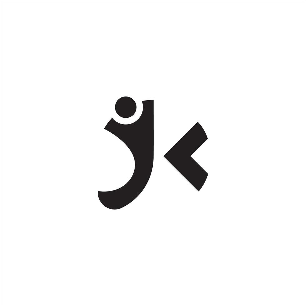 inicial carta jk logotipo ou kj logotipo vetor Projeto modelo