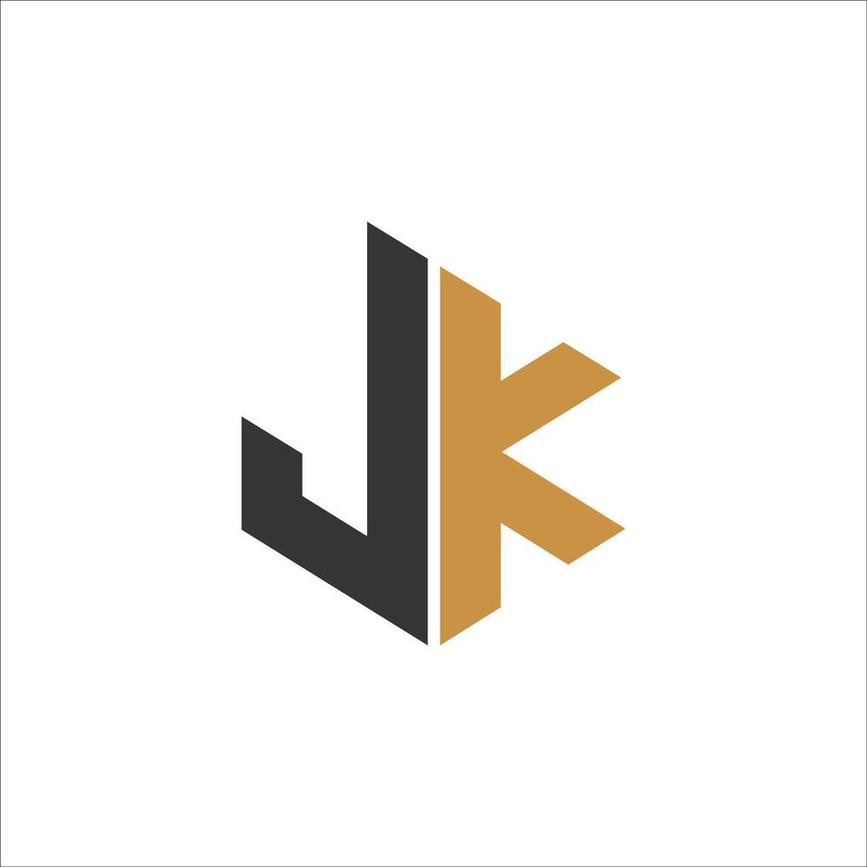 inicial carta jk logotipo ou kj logotipo vetor Projeto modelo
