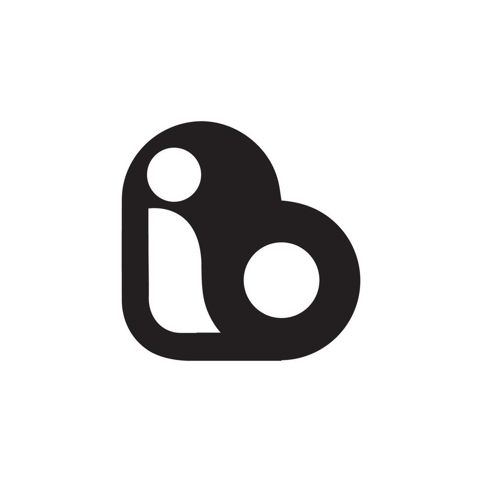 inicial carta ib logotipo ou bi logotipo vetor Projeto modelo