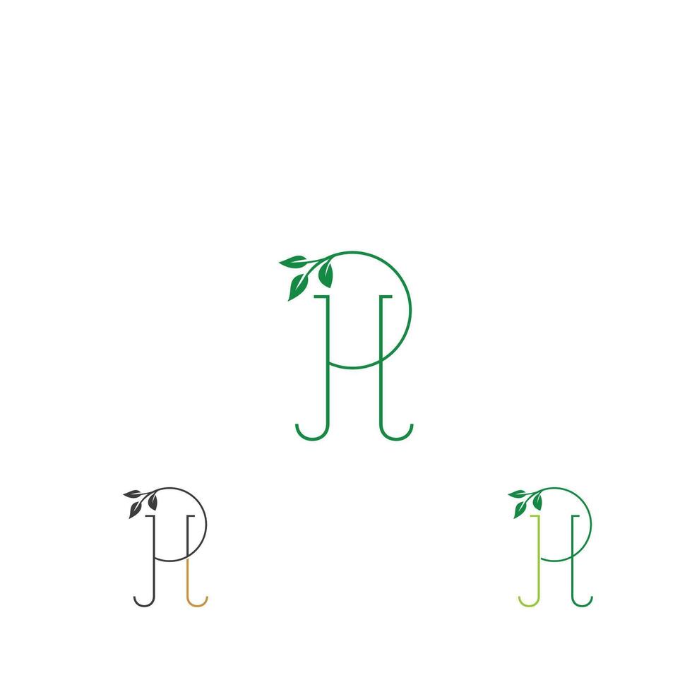 hj, jh, h e j abstrato inicial monograma carta alfabeto logotipo Projeto. vetor