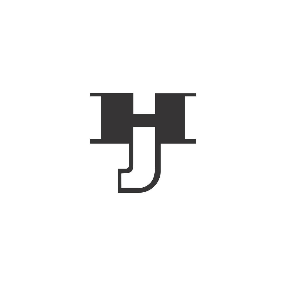 hj, jh, h e j abstrato inicial monograma carta alfabeto logotipo Projeto. vetor