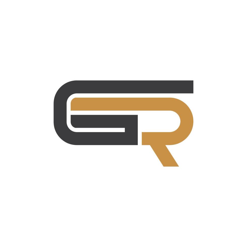 inicial gr carta logotipo com criativo moderno o negócio tipografia vetor modelo. criativo abstrato carta rg logotipo Projeto.