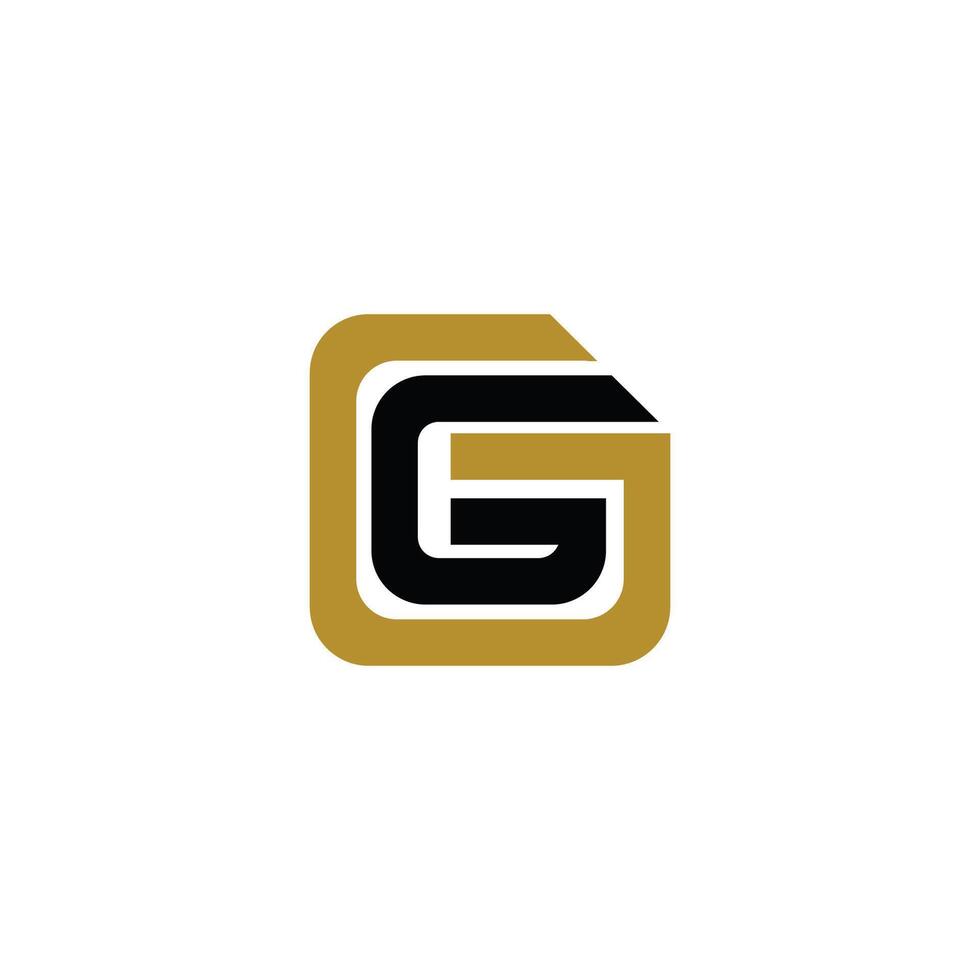 gg carta logotipo Projeto . gg inicial Sediada alfabeto ícone logotipo Projeto vetor