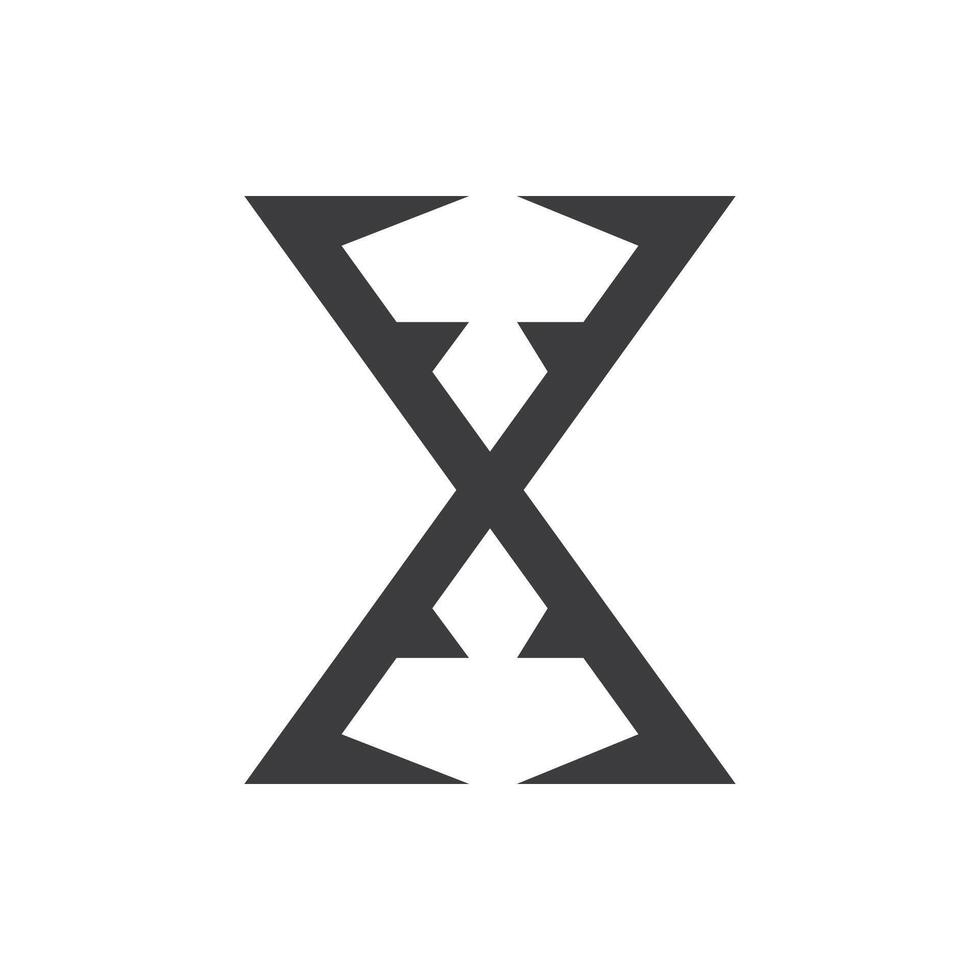 inicial carta fx logotipo ou xf logotipo vetor Projeto modelo