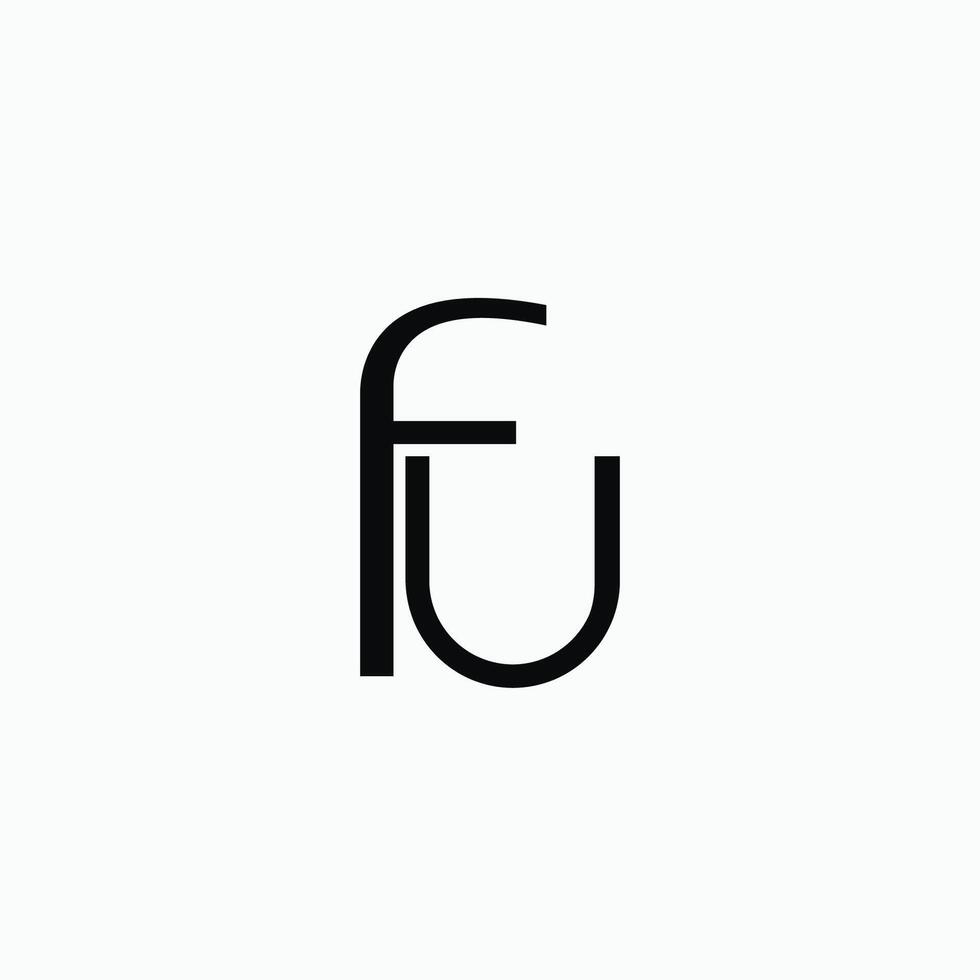 fu e uf carta logotipo Projeto modelo.fu,uf inicial Sediada alfabeto ícone logotipo Projeto vetor