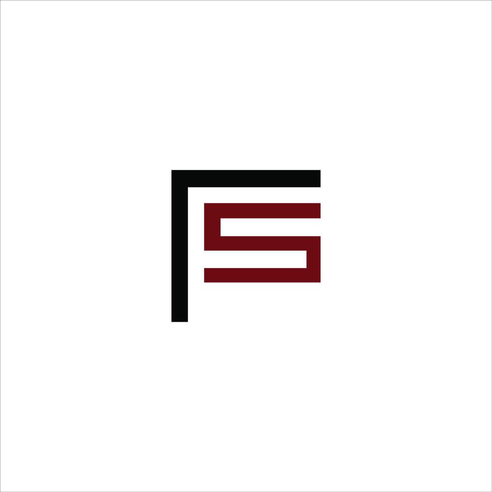 inicial carta fs ou sf logotipo vetor Projeto