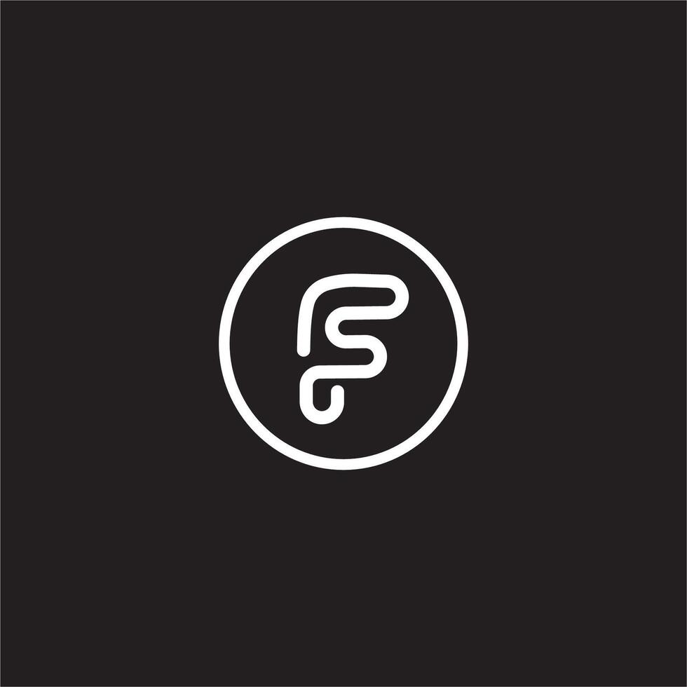 inicial carta fs ou sf logotipo vetor Projeto