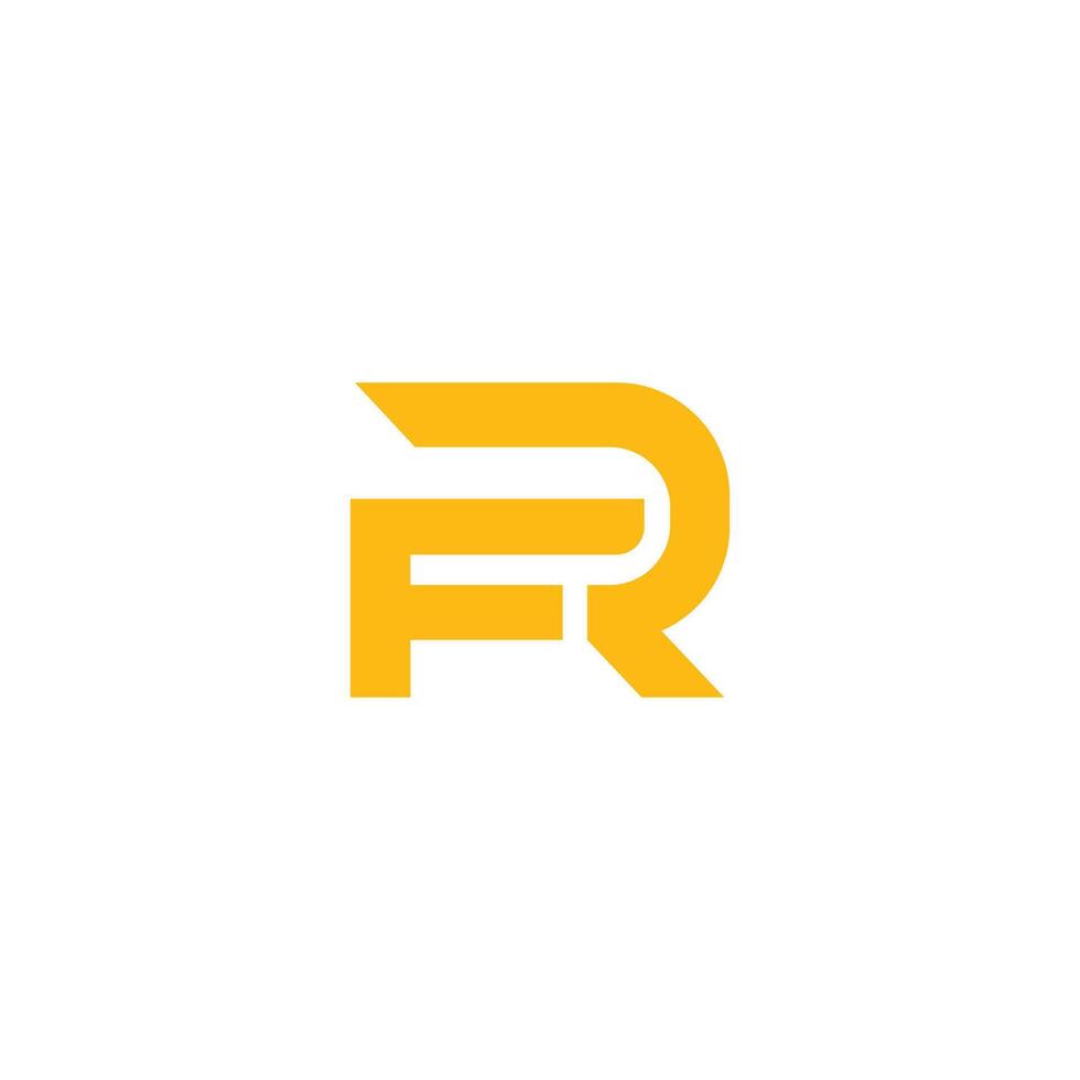 inicial carta fr ou rf logotipo vetor desenhos