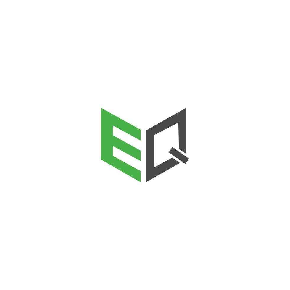 inicial carta eq ou qe logotipo vetor logotipo Projeto