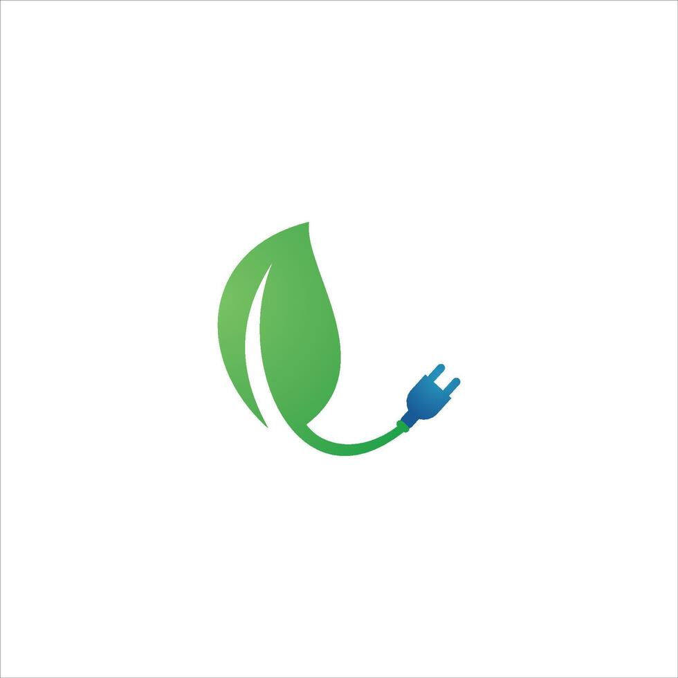 modelo de design de logotipo de energia verde vetor