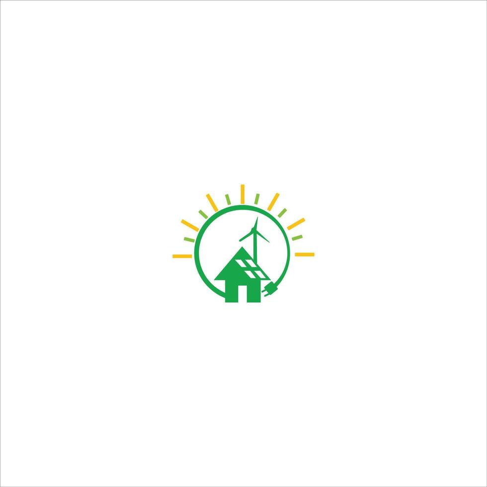 modelo de design de logotipo de energia verde vetor