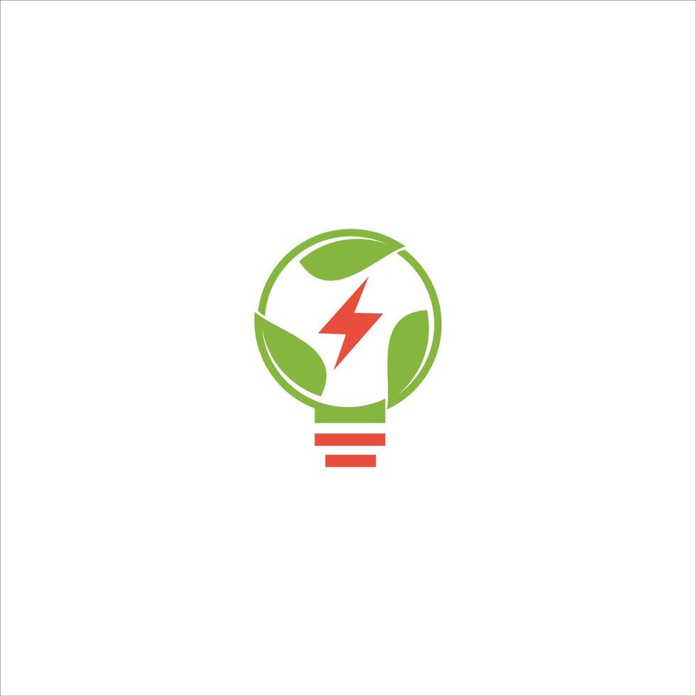 modelo de design de logotipo de energia verde vetor