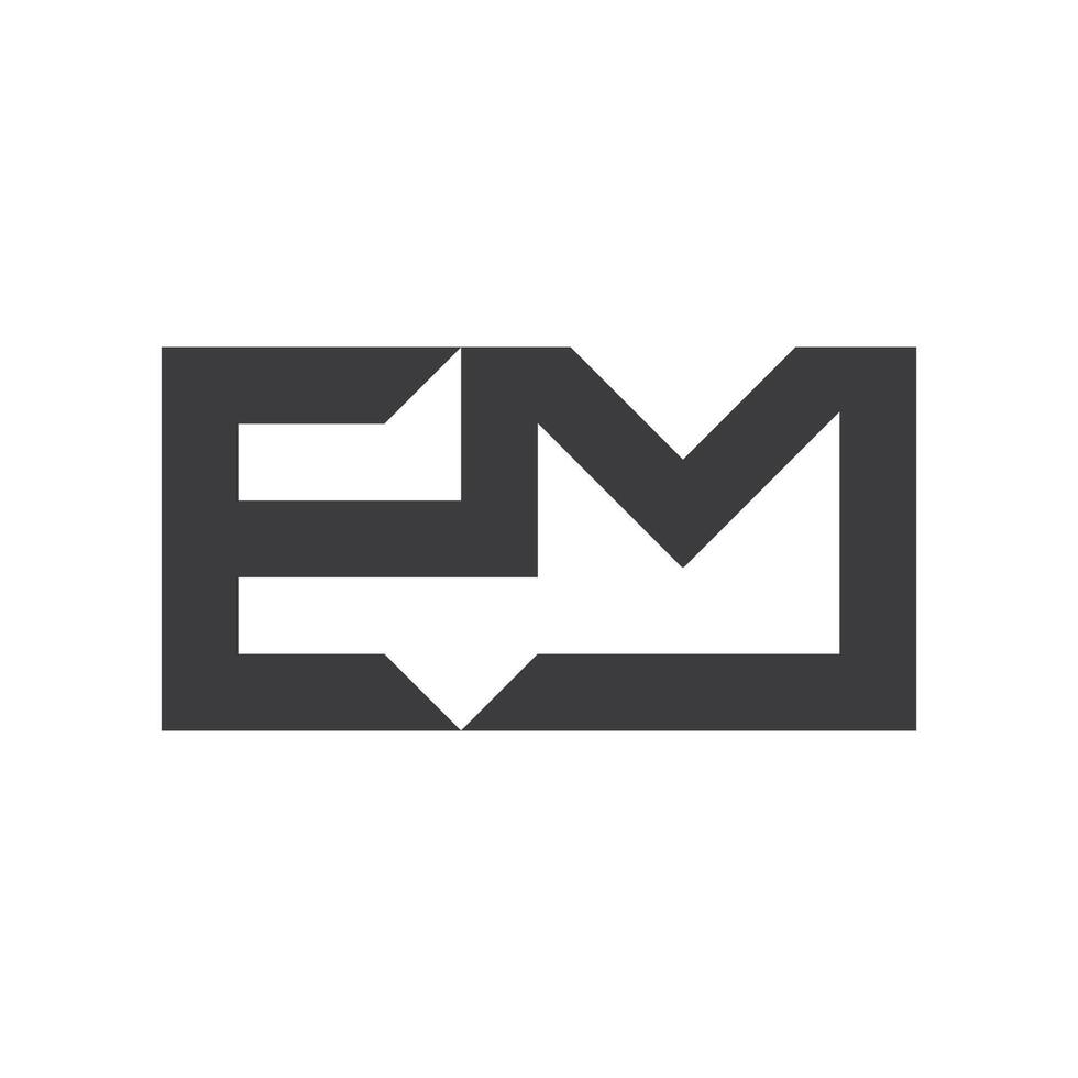 inicial carta em logotipo ou mim logotipo vetor Projeto modelo